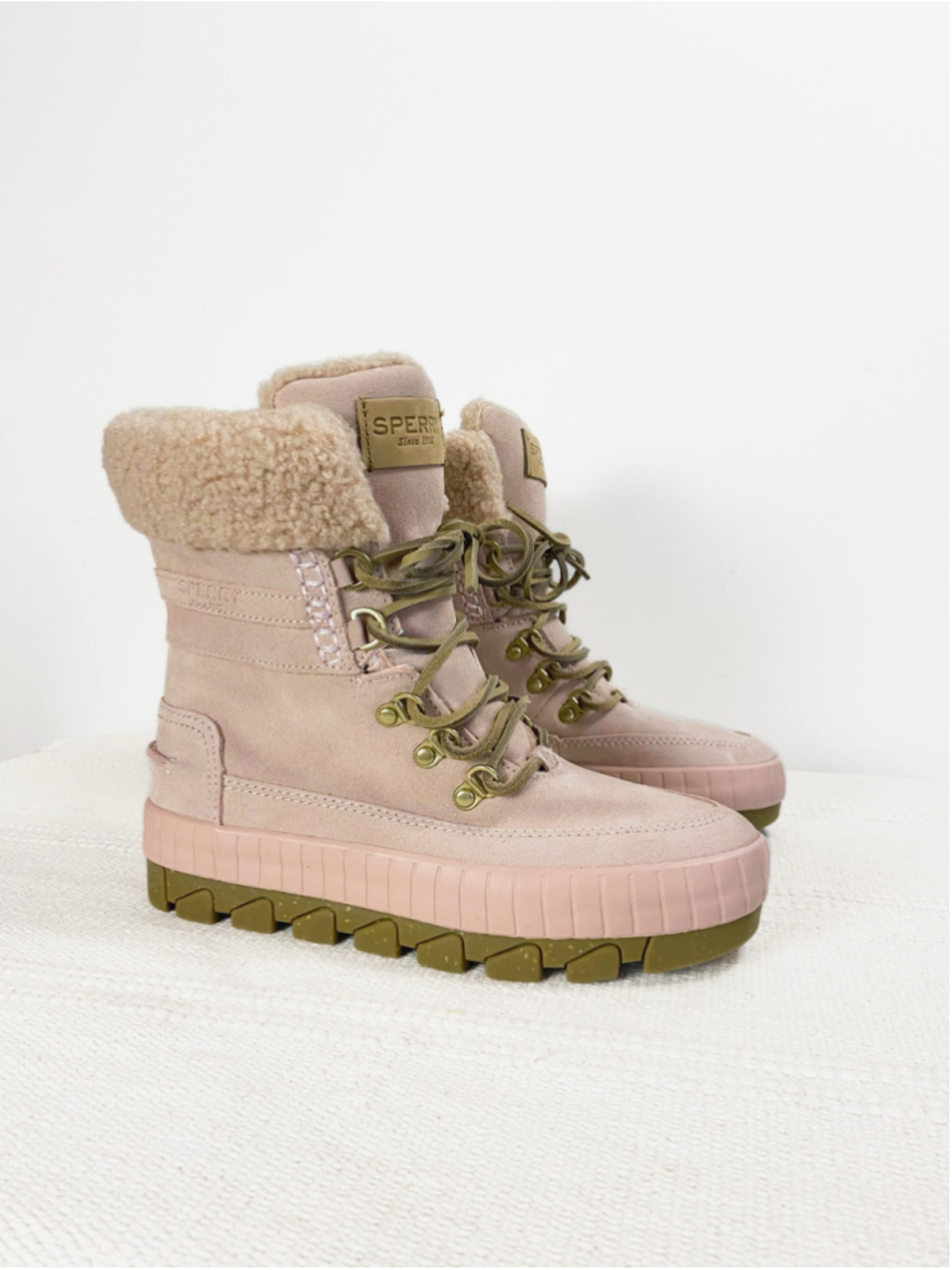 Sperry Torrent Rose Dust Winter Boots Rose Gold Pink Lux Womens 6.5 New in Box